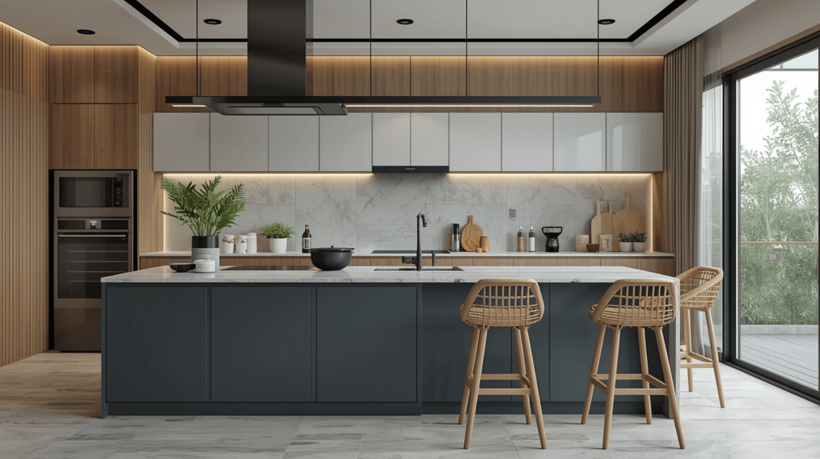 Dapur rumah Indonesia dengan teknologi pintar modern