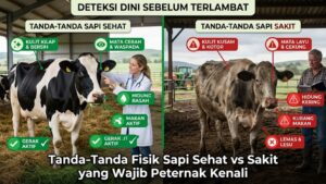 Read more about the article Deteksi Dini Sebelum Terlambat: Tanda-Tanda Fisik Sapi Sehat vs Sakit yang Wajib Peternak Kenali