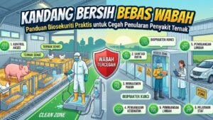Read more about the article Kandang Bersih Bebas Wabah: Panduan Biosekuriti Praktis untuk Cegah Penularan Penyakit Ternak